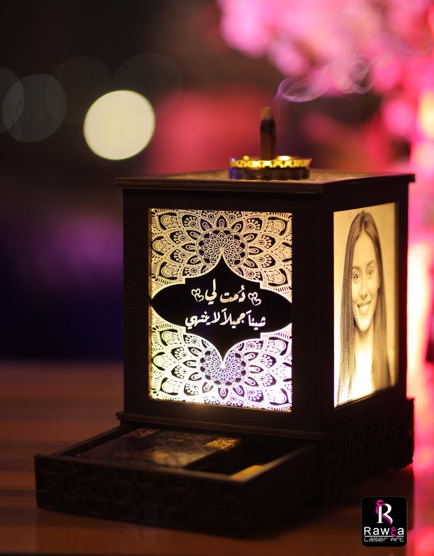 Luminous incense burner - Raw3a Laser Art